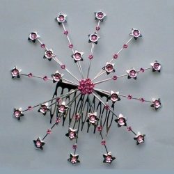Woman's Irenes -Pink on Silver wire-Picture