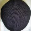 Breslev Kabbalah Knitted Frik kippot kipot kippah kipa kipah yarmulke yarmulka head covering KABALA NEW AGE SPIRITUAL - Handmade Solid Breslev (Large Size) - Black White or PomPom