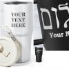 Collectible Individual Single Piece White Insulated Coffee Tea Wine Travel Mug Tumblers for Personalization Customization - Your Text or Logo Custom Made