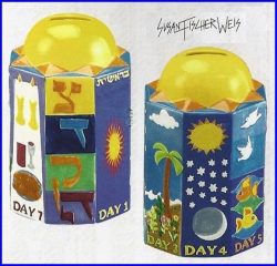 Collectors-Ceramic-Tzadakah-Box-7-Days-of-Creation-H5-B007NNOVFW